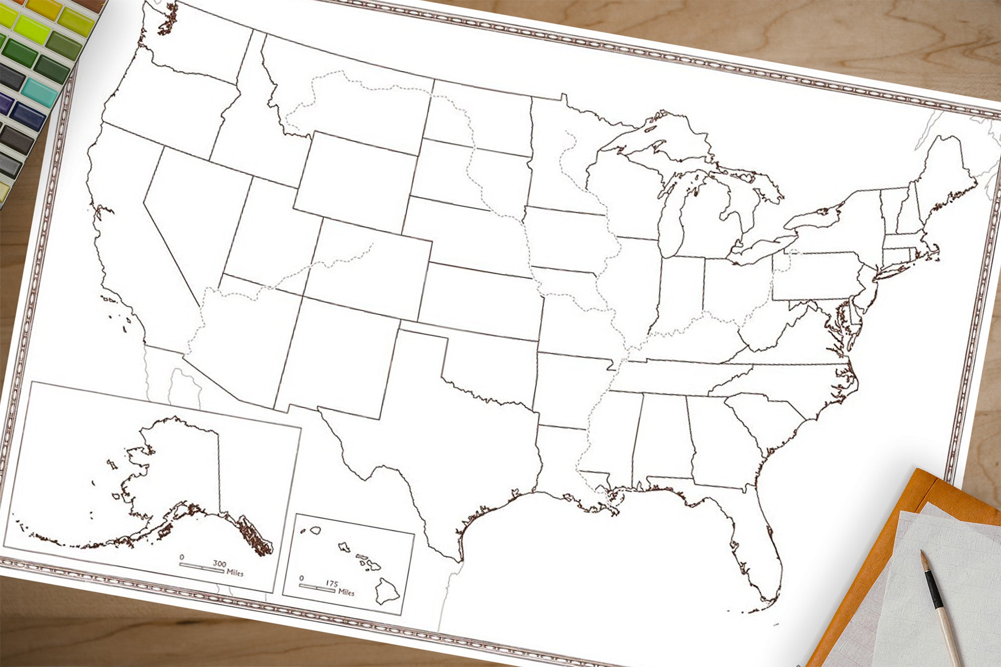 USA + Colonies Map
