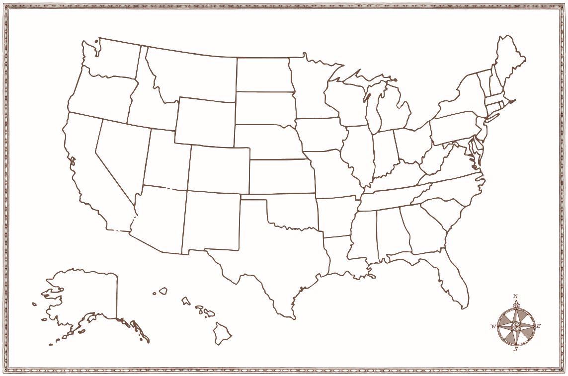 USA + Colonies Map