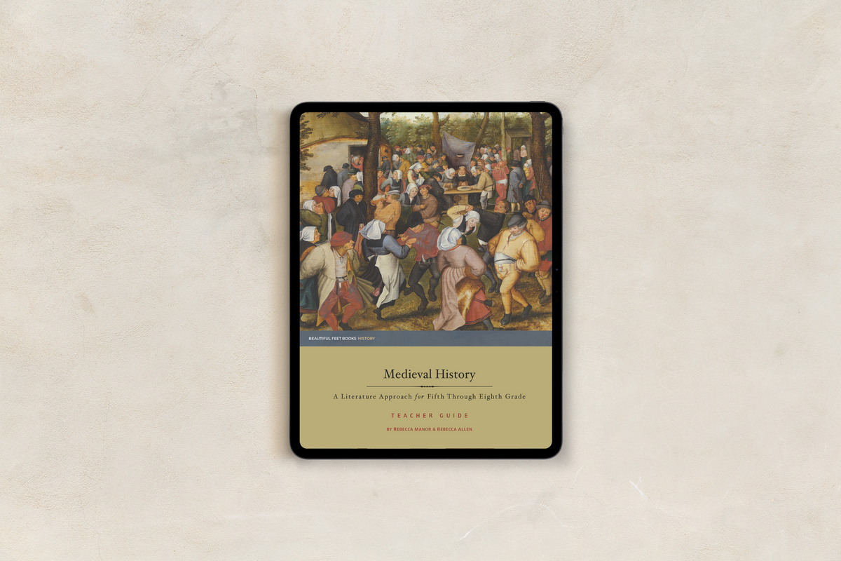 Teacher Guide digital download PDF for Medieval History homeschool curriculum for 5th, 6th, 7th, 8th grade students by Beautiful Feet Books 