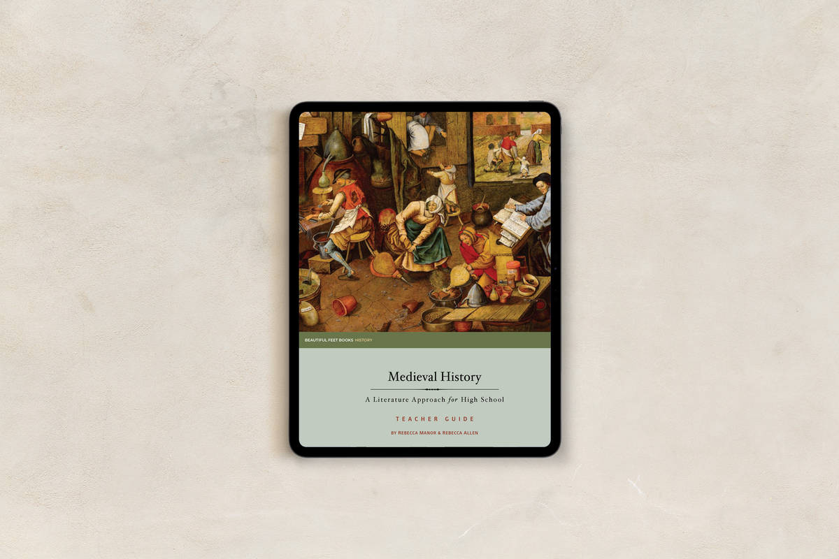 Teacher Guide digital download PDF for Medieval History homeschool curriculum for 10th, 11th, 12th grade students by Beautiful Feet Books 