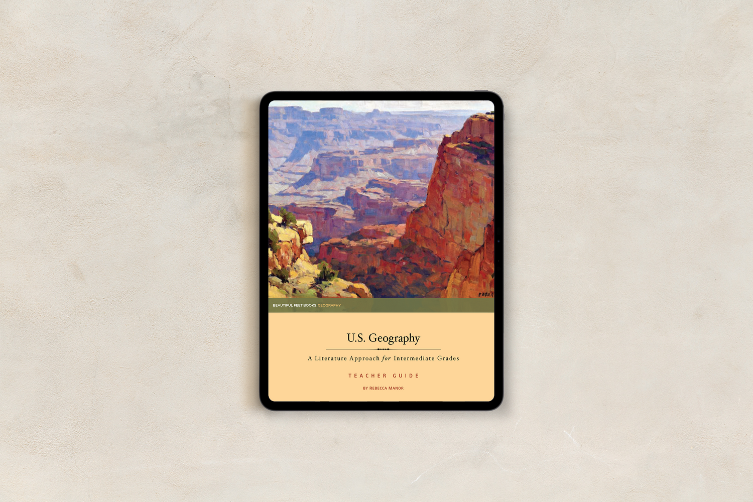 Teacher Guide digital download PDF for US Geography homeschool curriculum pack for 4th, 5th, 6th grade students by Beautiful Feet Books 