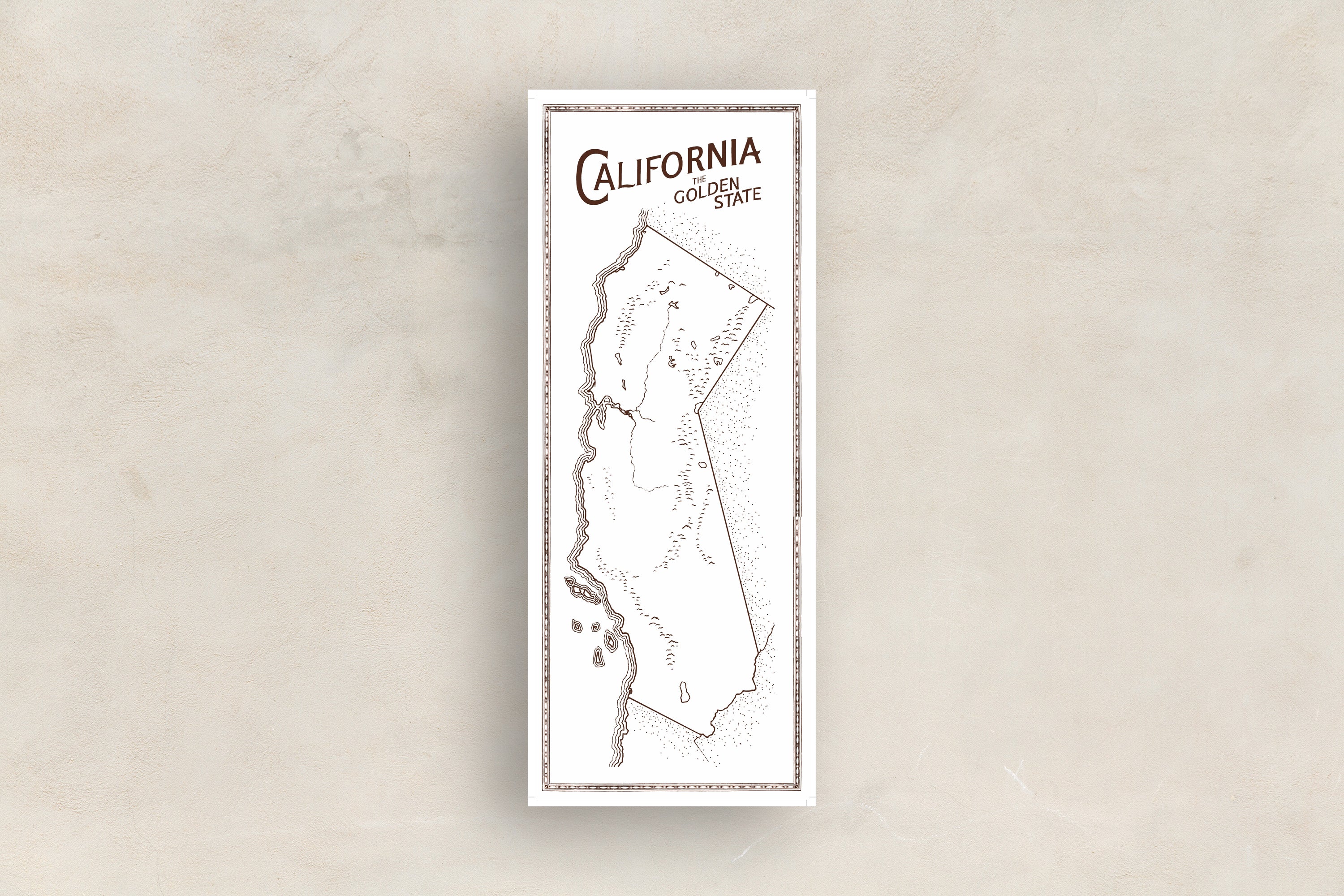 California History map for 4th, 5th, 6th grade homeschool students by Beautiful Feet Books  — printed on heavy-duty cardstock for labeling cities, rivers, and landmarks