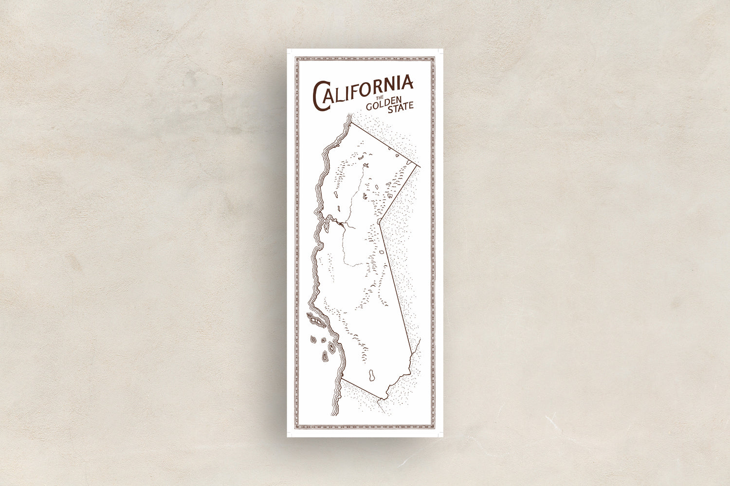 California History map for 4th, 5th, 6th grade homeschool students by Beautiful Feet Books  — printed on heavy-duty cardstock for labeling cities, rivers, and landmarks