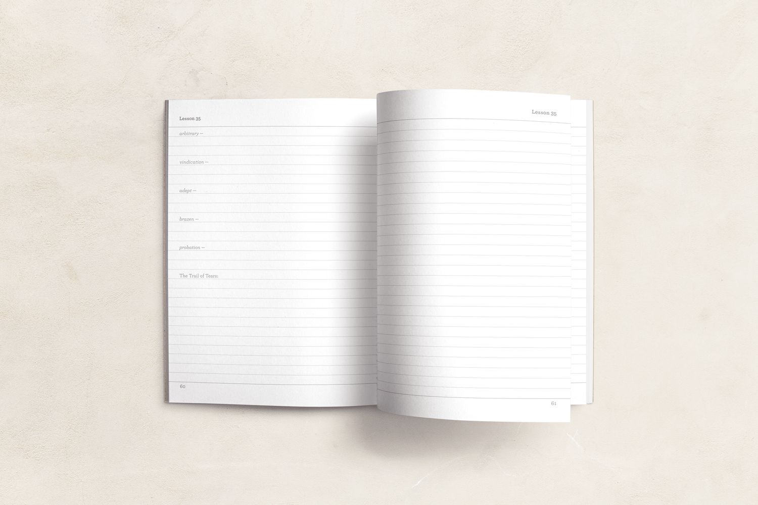 California History narration notebook for 4th, 5th, 6th grade homeschool students by Beautiful Feet Books — with space for written narration, sketching, vocabulary word definitions, and notes