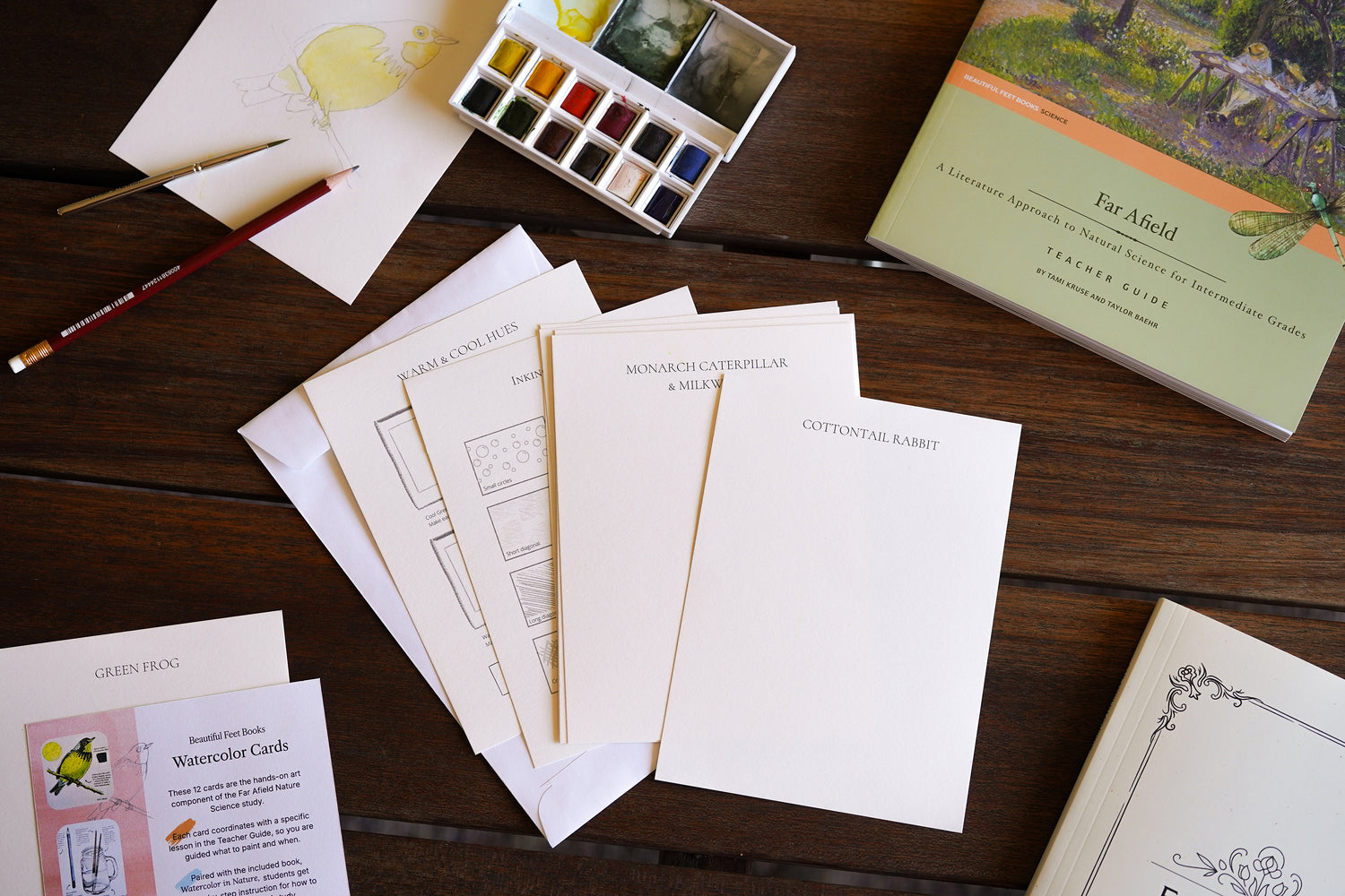 Watercolor card set — Beautiful Feet Books homeschool Natural Science study for 4th, 5th, 6th, and 7th grades - Far Afield